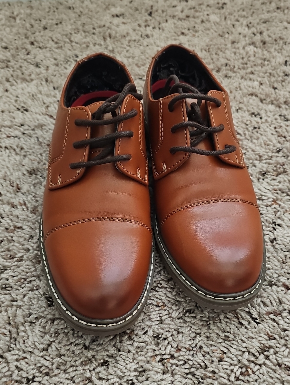 Boy's Brown Leather Dress Shoes